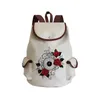 School Bags High Capacity Floral Women Backpack Rose Printed The Casual Child Girls Portable Daily Teacher Gift
