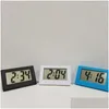 데스크 테이블 시계 디지털 시계 LCD SN이 자조 브래킷 자동차 플라스틱 미니 시간 드롭 배달 홈 정원 장식 DHPNW