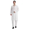 Abbigliamento etnico Musulmano Ramadan Arab Mens Jubba Thobe Costumi Solido Arabo Pakistan Arabia Saudita Turchia Abaya Maschio Nazionale Uomini islamici