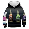 Sweats à capuche pour hommes Tendance de la mode Fille Impression numérique 3D pour enfants Vidéo Notre jeu Pull à imprimé de personnages classiques Hiver