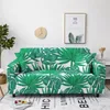 Couvre-chaise Couvrairement à thème Green Leaves Elastic pour le salon All inclusive moderne simple coussin sectionnel de maison