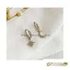 Dangle Chandelier Fashion Jewelry Asymmetry Cute Rhinstone Star Moon Earrings Earring Drop Delivery Dhlt2