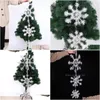 Juldekorationer ￅrsdekoration f￶r hemfest Ornament Tree Door Snow Flakes Window OrmentsChristmas Drop Delivery Garden Dhpot