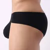 Underpants Men Briefs Seamless Underwear Male Sexy Low-Rise U Convex Panties Mens Silk Comfortable Big Penis Pocket Lingerie Plus Size 3XL