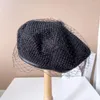 Berets 202311-YY Drop Mesh Small Bright Diamond Fashion Street Lady Beret Hat Women Leisure Painter