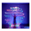 Party Decoration Poi Led Luminous Throw Balls Diameter 8Cm For Belly Dance Stage Performance Talent Show Hand Props Gradient Change Dhwag