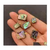 Charms Natural Abalone Shell Pendant Stitching Mother Exquisite Womens Jewelry Making Diy Earrings Necklace Accessoriescharms Drop D Otqrk