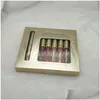 Lip Gloss Dhs Stay All Day Sparkle Night Liquid Lipstick And Glitter Top Coat 6Pcs/Set In Stock Drop Delivery Health Beauty Makeup Li Dhzn9