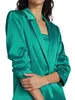 Bahar Yumuşak Saten Yeşil Kadın Pantolon Düğün için Takım Kuruluşun Annesi Takım Takım Partisi Blazer Konuk Giyim 3 Parça