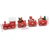 Christmas Decorations Wooden Train Merry Santa Claus Ornament For Home Xmas Table Decor Noel Navidad Year Gifts Drop Delivery Garden Dhhfr
