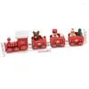 Décorations de Noël Train en bois Joyeux Père Noël Ornement pour la maison Table de Noël Décor Noel Navidad Année Cadeaux Drop Livraison Jardin Dhhfr