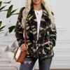 Women's Fur & Faux Winter Women High Quality Coat Tie-Dye Print Luxury Loose Lapel OverCoat Thick Warm Female Plush Coats