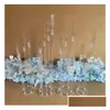 Castiçais 5 Pçs Decoração de Casamento Peça Central Candelabro Suporte Transparente Acrílico Castiçais Para Casamentos Evento Festa Drop Delive Dhwex