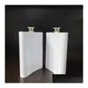 Mokken blanco sublimatie kolf heup roestvrijstalen waterfles dubbele wand diy minnaar buitentumblers drinkware 8oz drop levering hom dhmwx