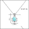 Pendant Necklaces Luminous With Lotus Necklace For Women Fashion Unique Drop Delivery Jewelry Pendants Dhsx8