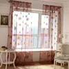 Curtain Sunflower Sheer Tulle Window Interior Valance Door Room Divider Drape Decoration Curtains 1