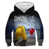 Men's Hoodies Fashion Trend Girl Children's 3D Digital Printing Video Our Game Classic Character Print Pullover Winter