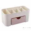 Storage Boxes Bins Case Desktop Container Makeup Organizers Box Cosmetic Ders Double Layer Plastic Jewelry Display Drop Delivery H Dhoio