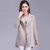 Misto lana da donna Cappotto invernale in lana da donna Giacca da donna coreana allentata di grandi dimensioni con colletto alla moda