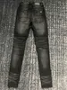 2023 nieuwe mooie kleur heren noodlijdende gescheurde skinny jeans ~ Amerikaanse maat 29-38 jeans ~ slanke motorfiets moto biker causale denim broek hiphop jeans