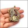 Charms Irregar Shape Crystal Pendant Natural Semiprecious Stone For Diy Necklace Jewelry Making Woman Accessories Wholesalecharms Dr Otbi7