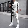 Mens Tracksuits Hip Hop 3D Plaid Line Print Hoodie Pants Set Cool MensWomens 2Piece Tracksuits Tracksuit Sets Spring Autumn Menswear 230114