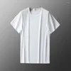 T-shirt da uomo Moda Uomo Maglietta Fibra di viscosa Manica corta Estate Maglia sottile T-shirt ad asciugatura rapida Taglie forti Abiti larghi 5xl