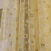 Cortina patrón de burbujas tul gasa ventana francesa cortinas puerta habitación cortina Panel bufanda cenefa persianas listas para usar