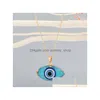 Pendant Necklaces Fashion Jewelry Turkish Symbol Evil Eye Blue Eyes Resin Bead Colorf Necklace Drop Delivery Pendants Dhklg