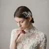 Headpieces O370 Faux Pearls Flowers Bridal Wedding Hair Comb Decorative Headpiece Accessories