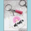حفلة تفضيل Mama key Chain Womens Gift Battery Flash Acrylic Drop Dropress Home Garden Supplies Supplies Event DHRGV