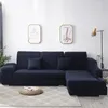 Tampas de cadeira capa de sofá universal europeu para sala de estar elástica de cor sólida canto de canto em forma de lança de espreguiçadeiras 1/2/3/4