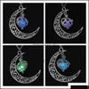 Colliers pendentif brillant dans le collier ras du cou sombre Collares bijoux livraison directe pendentifs Dhc1T