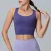 Yoga-Outfit MITTLERER UNTERSTÜTZUNG Nacktes Gefühl beim Laufen im Fitnessstudio Sport-BHs Top Frauen Sexy, breite Träger am Rücken, Kreuz, ausgehöhlt, Workout-Sport-BH