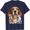 Magliette da uomo I Love My Beagle Camicia Amante divertente a tema cane