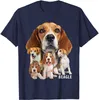 メンズTシャツ私は私のビーグルシャツ犬をテーマにした面白い恋人が大好きです