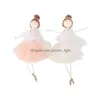 Kerstdecoraties 2pcs Ballerina Girl Hangende Doll speelgoed voor Decoratie Wit en PinkChristmas Drop Delivery Home Garden Festiv Dh2OC