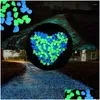 Garden Decorations 500Pcs Glow In The Dark Luminous Pebbles For Walkways Plants Aquarium Decor Stones Fish Tank Decoration Drop Deli Dhvsn