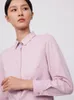 Kvinnors blusar Ladies Office Versatile Slim-Fit Formella skjortor Kvinnliga solid Casual Long Sleeve Light Strech Bamboo Fiber Dress Shirt