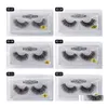 Falska ögonfransar HANDAIYAN 6D NATURLIG TICK CURLY LÅNG EYE LASHES WISPY MAKEUP BEAUTY EXTENSION TOOLS Handmade 3D Mink Lash Dhs Drop Dhfxy