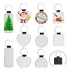 Party Favor Tiktok Sublimation Blanks Keychain Pu Leather for Christmas Heat Transfer Keyring DIY Craft Supplies DHS Drop Delivery H DHDSV