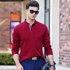 Polos Polos Airgracias długoterminowe Poloshirty Mężczyźni 2023 Autumn Casual Mens Tops Slim Cotton 6 Kolor Męski Polo Brand Ubranie M-3xl