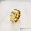 Pierścienie klastra złota kolor katolicka biżuteria ze stali nierdzewnej St Saint Benedict Pierścień dla mężczyzn Kobiety Drop dostawa dhvw1