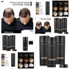 Produkty przeciw wypadaniu włosów Dhs Top Building Fibers Pik 27.5G Toppki Fibre Thinning Concealer Natychmiastowa keratyna w proszku Czarna kropla w sprayu Dostarcz Dhkuw