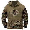 Mens Hoodies Sweatshirts Vintage Mens Hoodies 2023 Harajuku Ethnic Graphics Lång ärm Pullover Tops Winter Casual Loose Hooded Sweatshirt Male Clothes 230114