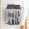 Storage Boxes Hang Wall Hung Bag To Receive Wardrobe Hanging Up Multi-layer Fabric Dustproof Shelves Organizer