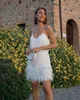 Abiti da donna firmati Abiti da ballo Moda nappa con paillettes Piume cucite Gonna per donna