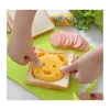 Baking Moulds Mods Kitchen Breakfast Bear Sandwich Mold Bread Biscuit Embosser Cake Tool Diy Household Accessories Drop Delivery Hom Dhba0