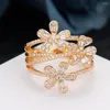 Anéis de casamento Bride Talk Sweet Ring for Women Baguettes Zircão Full CZ Full Crystal Bridal Jewelry Engagement Gift