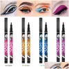 Eyeliner Yanqina 36H Maquiagem Lápis de maquiagem Pen preta à prova d'água sem florescer Linear líquido para olho líquido 12pcs/Drop Drop Drop Health Beauty Dh3ro